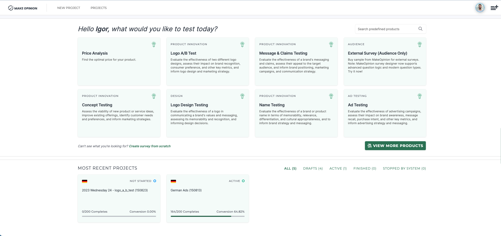 screenshot of Make Opinion